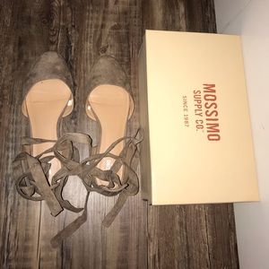 Mossimo Taupe Tie Up Flats size 7.5